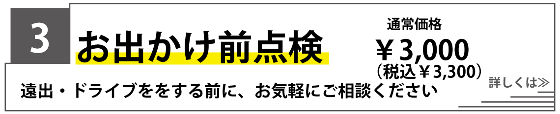 お出かけ前点検無料キャンペーンクーポン